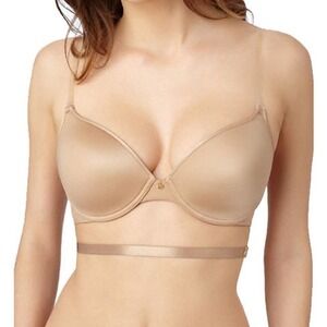 Le Mystere Convertible Bra Smooth Contour Cups Tan Women's Size 32B MWT